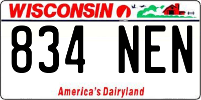 WI license plate 834NEN