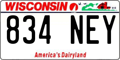 WI license plate 834NEY