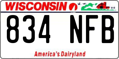 WI license plate 834NFB