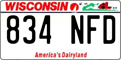 WI license plate 834NFD