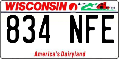 WI license plate 834NFE