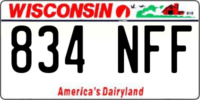 WI license plate 834NFF