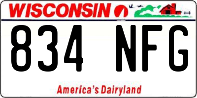 WI license plate 834NFG
