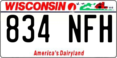 WI license plate 834NFH