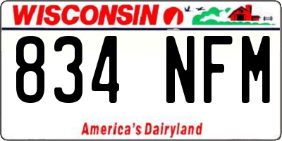 WI license plate 834NFM