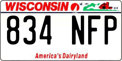 WI license plate 834NFP