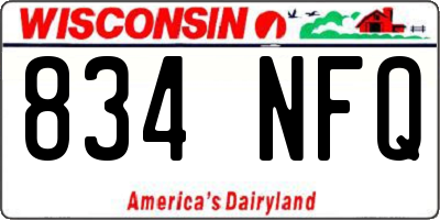 WI license plate 834NFQ