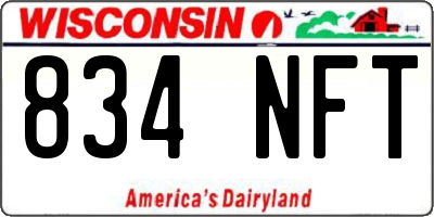 WI license plate 834NFT