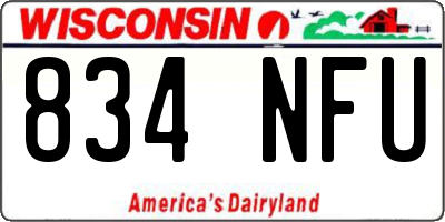 WI license plate 834NFU