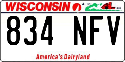 WI license plate 834NFV