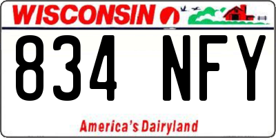 WI license plate 834NFY