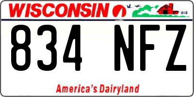 WI license plate 834NFZ