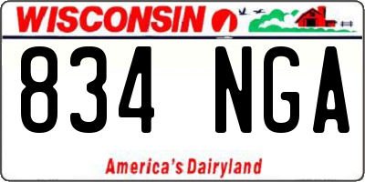 WI license plate 834NGA