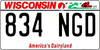 WI license plate 834NGD