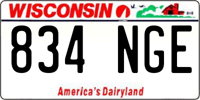WI license plate 834NGE