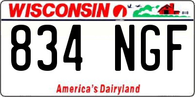 WI license plate 834NGF