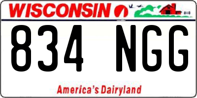 WI license plate 834NGG