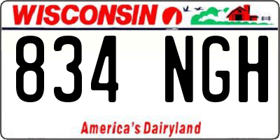WI license plate 834NGH