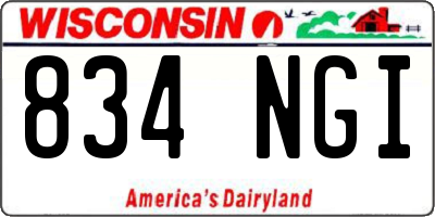 WI license plate 834NGI