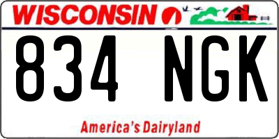 WI license plate 834NGK