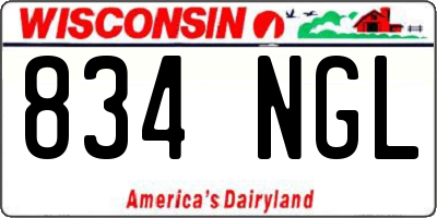 WI license plate 834NGL