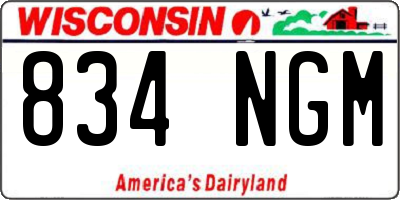 WI license plate 834NGM