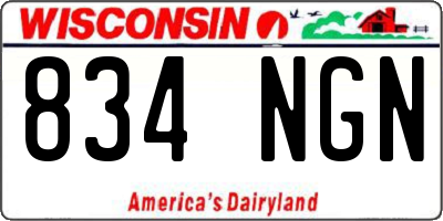 WI license plate 834NGN
