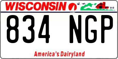 WI license plate 834NGP