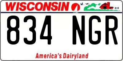 WI license plate 834NGR