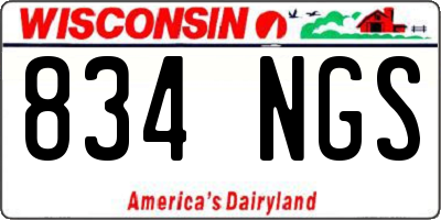 WI license plate 834NGS