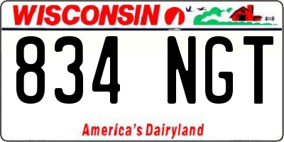 WI license plate 834NGT