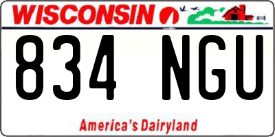 WI license plate 834NGU