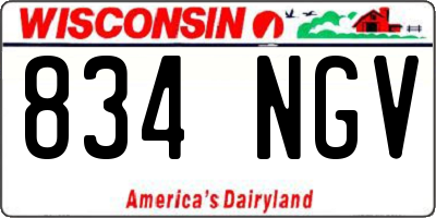 WI license plate 834NGV