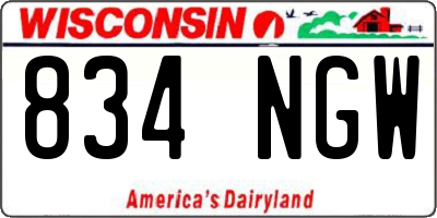 WI license plate 834NGW