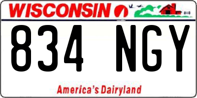 WI license plate 834NGY