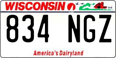 WI license plate 834NGZ