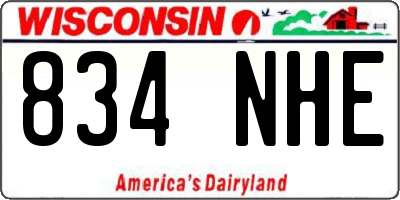 WI license plate 834NHE