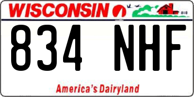 WI license plate 834NHF