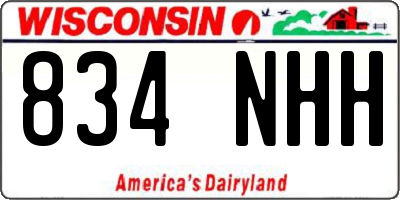 WI license plate 834NHH