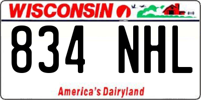 WI license plate 834NHL