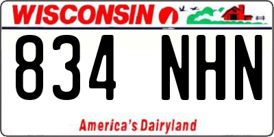 WI license plate 834NHN
