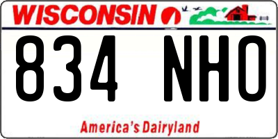 WI license plate 834NHO
