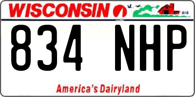 WI license plate 834NHP