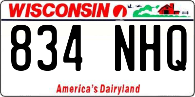WI license plate 834NHQ