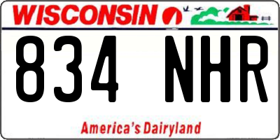 WI license plate 834NHR