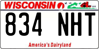 WI license plate 834NHT