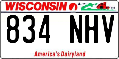 WI license plate 834NHV