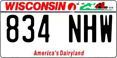 WI license plate 834NHW
