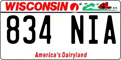 WI license plate 834NIA