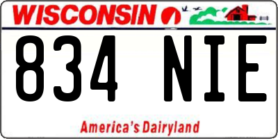 WI license plate 834NIE